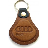 Kožená kľúčenka Audi hnedá