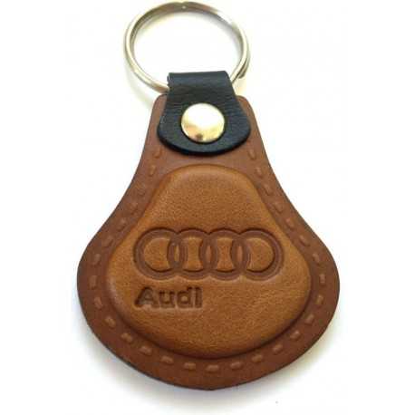 Kožená kľúčenka / prívesok na kľúče Audi hnedá