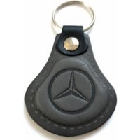 Kožená kľúčenka / prívesok na kľúče Mercedes šedá