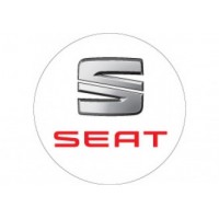 Samolepka na stredy kolies živicová 4ks - SEAT biely (C13)