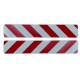 Samolepka reflexná - Pásik pruhovaný bielo-červený 23x4 cm/ 2 ks