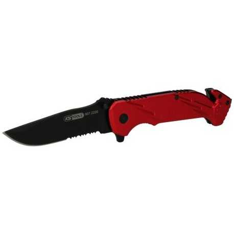 Bezpečnostný nôž / Sklápací nôž s rezačom pásov KS TOOLS / 907.2220