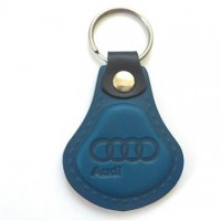 Kožená kľúčenka Audi modrá
