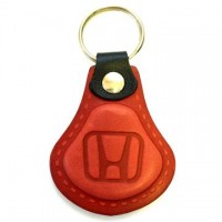 Kožená kľúčenka / prívesok na kľúče  Honda červená