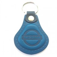 Kožená kľúčenka Nissan modrá
