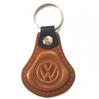 Kožená kľúčenka / prívesok na kľúče  Volkswagen hnedá