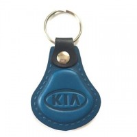 Kožená kľúčenka Kia modrá