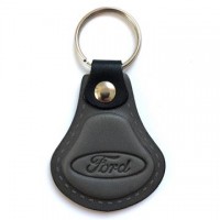 Kožená kľúčenka / prívesok na kľúče Ford šedá