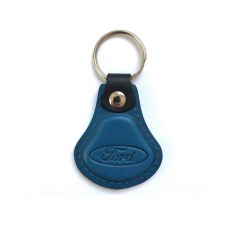 Kožená kľúčenka / prívesok na kľúče Ford modrá