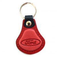 Kožená kľúčenka Ford červená