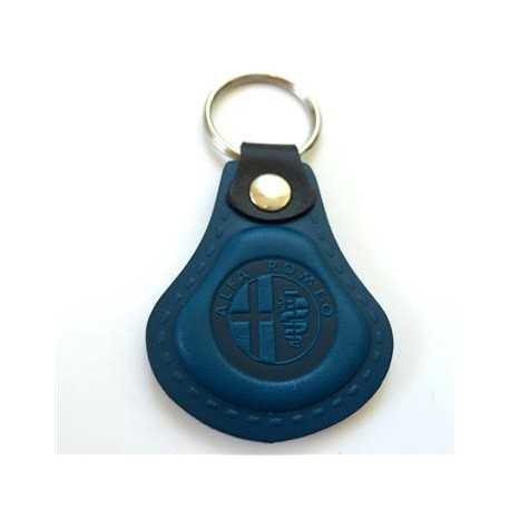 Kožená kľúčenka / prívesok na kľúče Alfa Romeo modrá