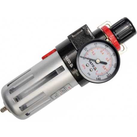 Regulátor tlaku vzduchu 1/2", s filtrom YATO